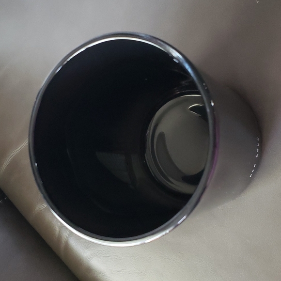 Rae Dunn Makeup Brushes Black and White Glass Holder - Picture 5 of 10